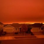 View of the Santiam fire from Salem, Oregon on September 8th. Photo by Bruhmoney77 on Wikipedia.